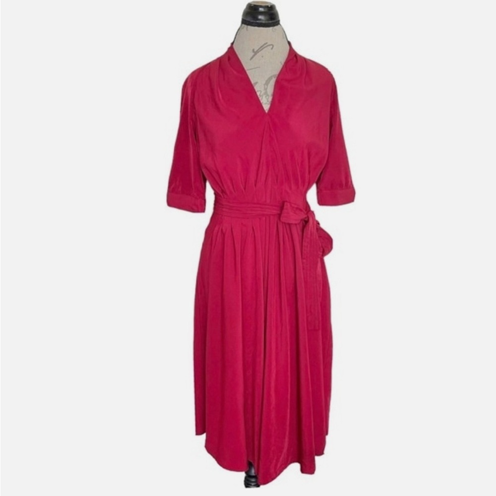 🌷Alex Marie Burgundy Long Sleeve Dress sz:4 💐🌷